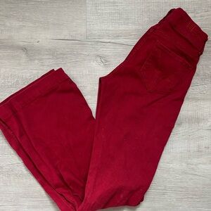 Kut from the Kloth Maggy Flare Pants in Vibrant Red